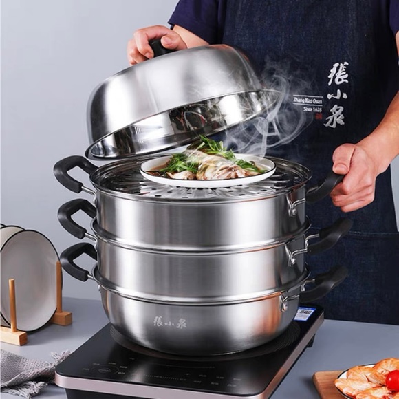 Zhang Xiao Quan Stainless Steel 3 Tiered Steam Pot - Picture 1 of 5